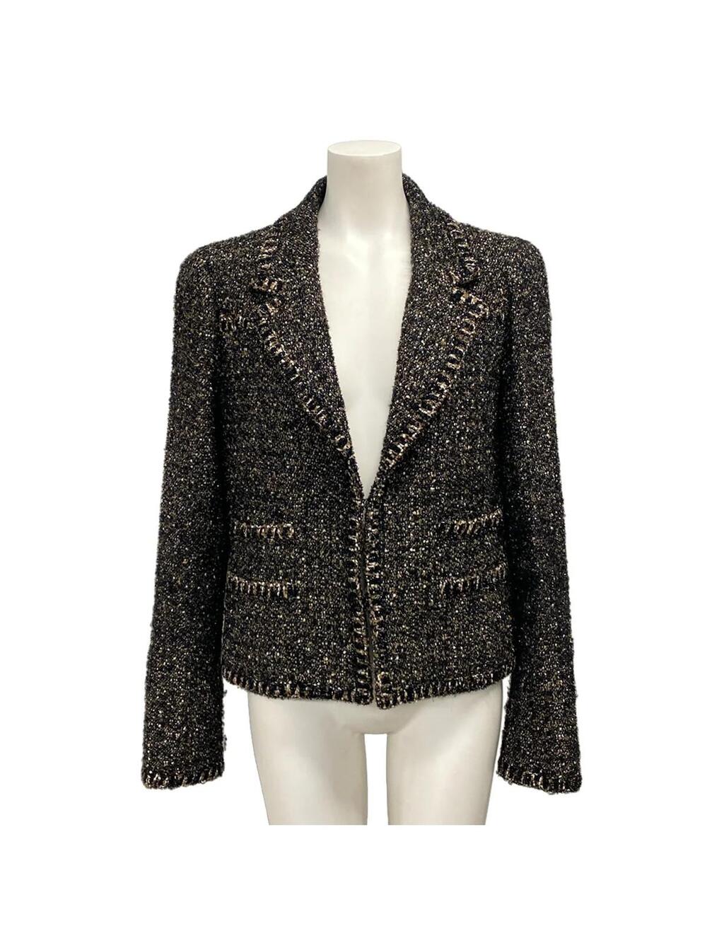 Chanel Black Beige Multi Outer Fabric] #341882C13B